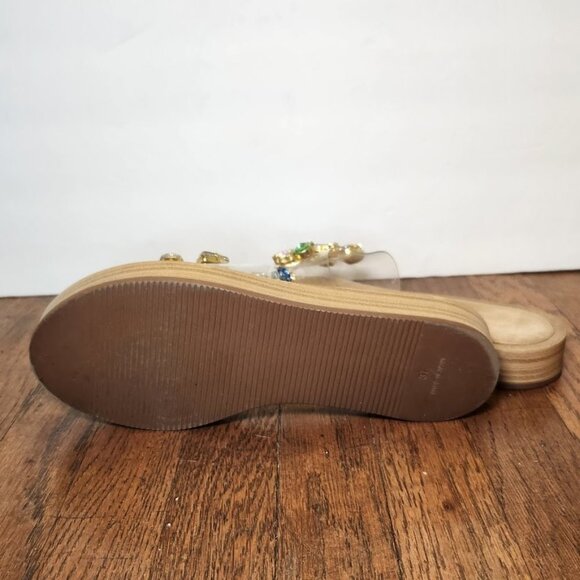 Anthropologie MAYPOL Gemstone PVC Clear Plexi Slides - Picture 10 of 10